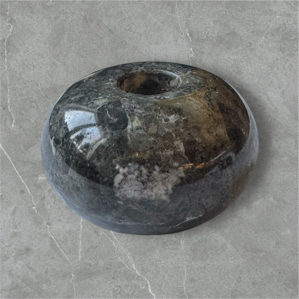 2 for $30 💟Vintage Black Marble Candlestick Holder